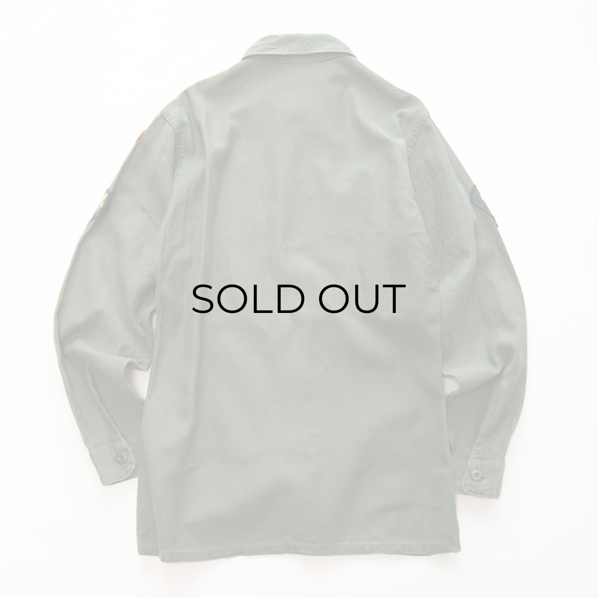 画像4: 60's US ARMY COTTON SATEEN UTILITY SHIRT JACKET with WAPPEN (4)