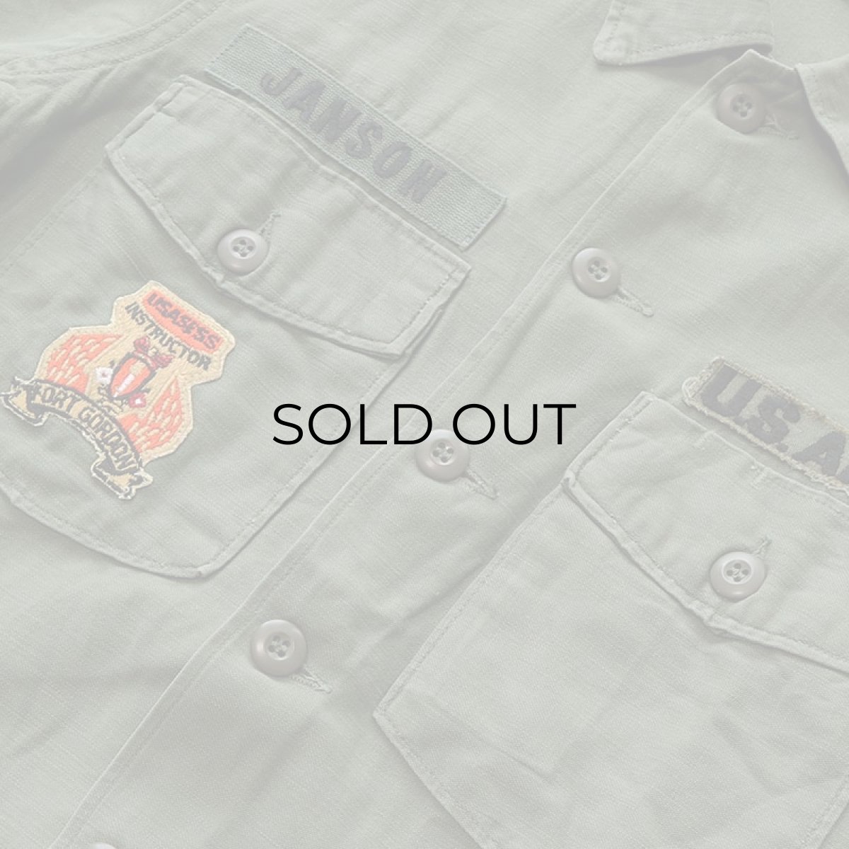 画像9: 60's US ARMY COTTON SATEEN UTILITY SHIRT JACKET with WAPPEN (9)