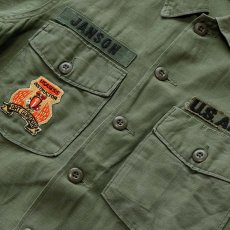 画像9: 60's US ARMY COTTON SATEEN UTILITY SHIRT JACKET with WAPPEN (9)