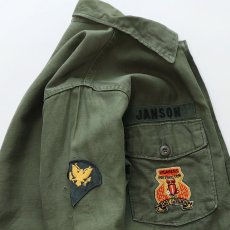 画像8: 60's US ARMY COTTON SATEEN UTILITY SHIRT JACKET with WAPPEN (8)