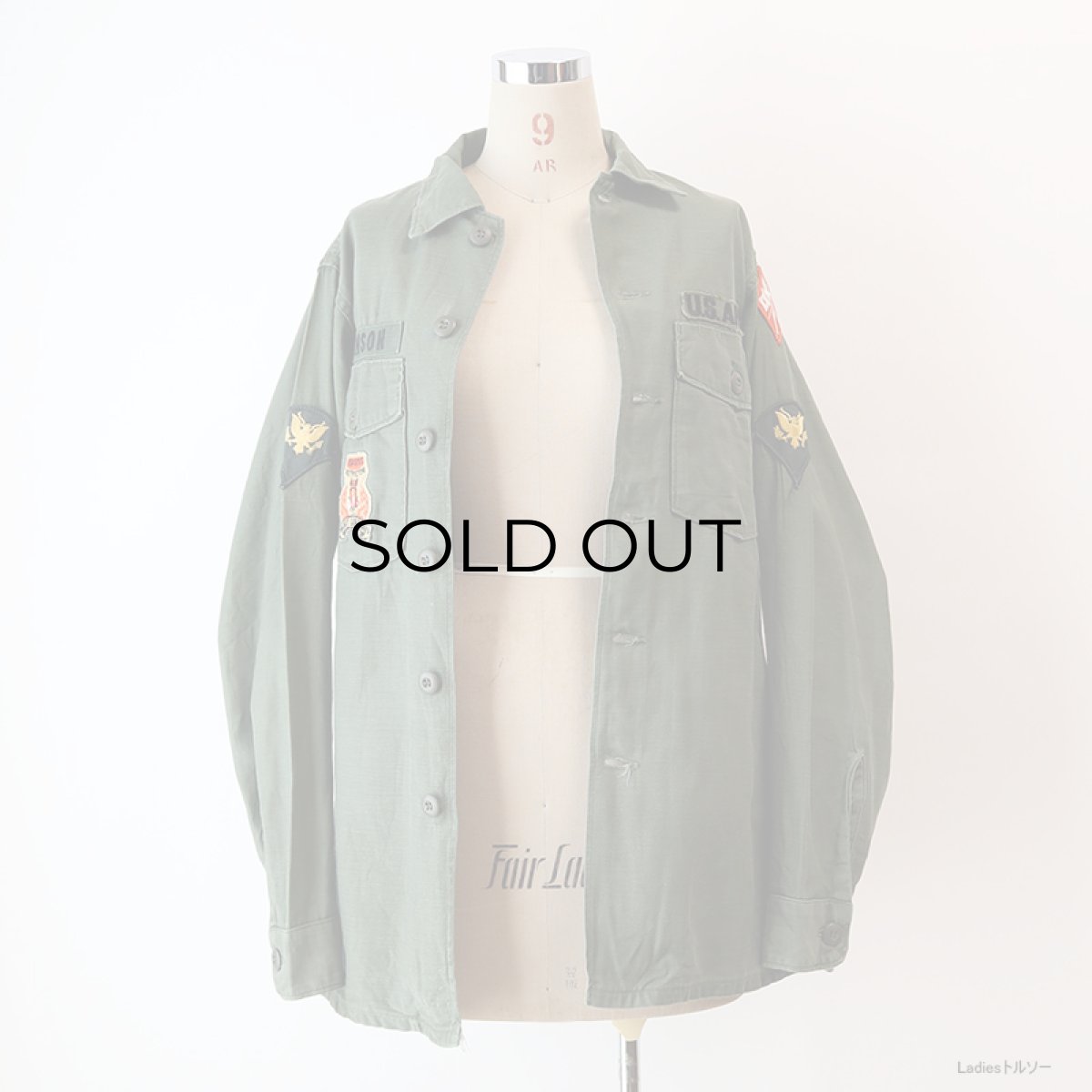 画像14: 60's US ARMY COTTON SATEEN UTILITY SHIRT JACKET with WAPPEN (14)