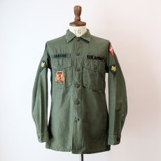 画像17: 60's US ARMY COTTON SATEEN UTILITY SHIRT JACKET with WAPPEN (17)