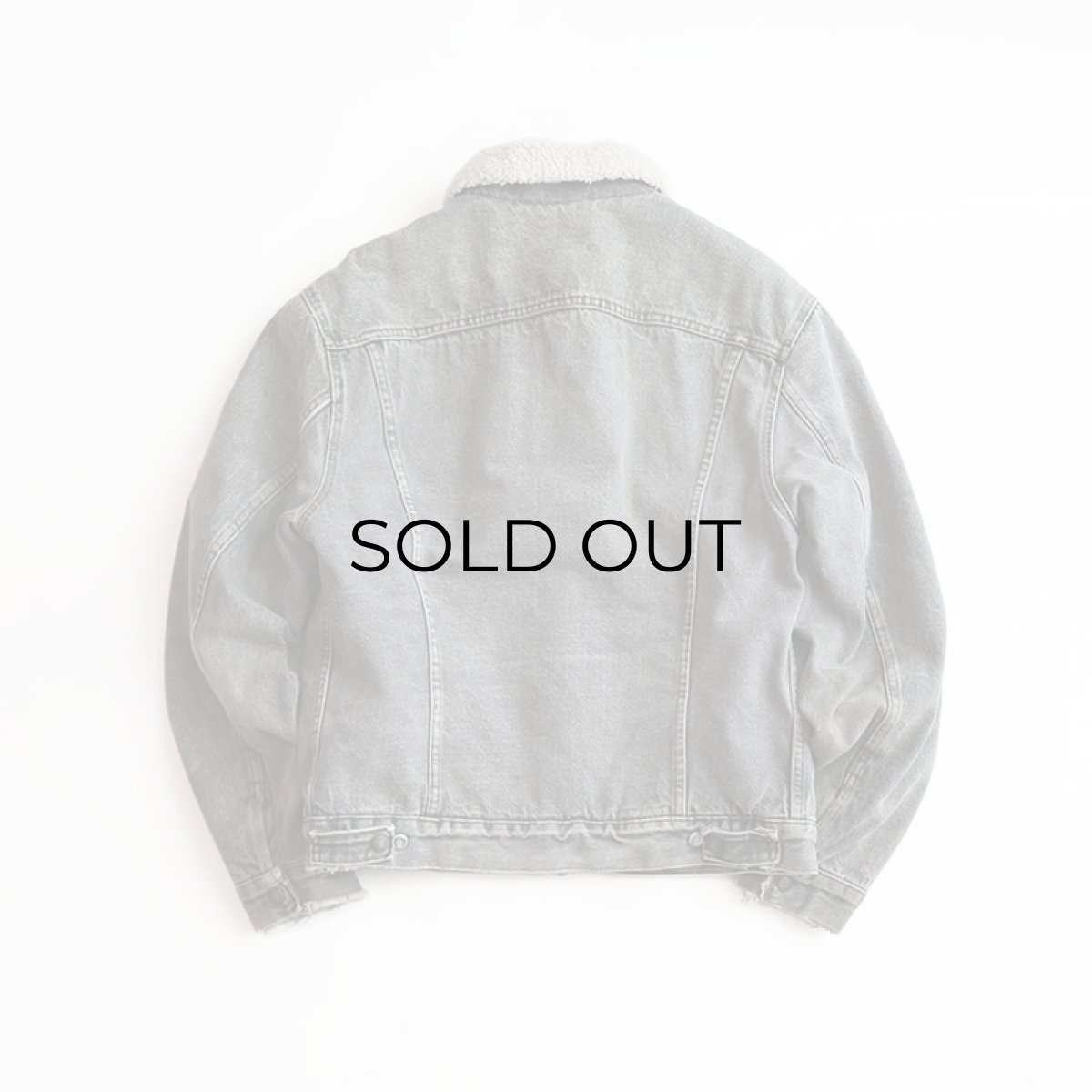 画像3: 80's LEVI'S 70608 BLACK DENIM BOA LINING SHERPA JACKET "MADE IN USA" (3)