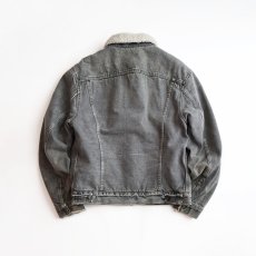 画像3: 80's LEVI'S 70608 BLACK DENIM BOA LINING SHERPA JACKET "MADE IN USA" (3)
