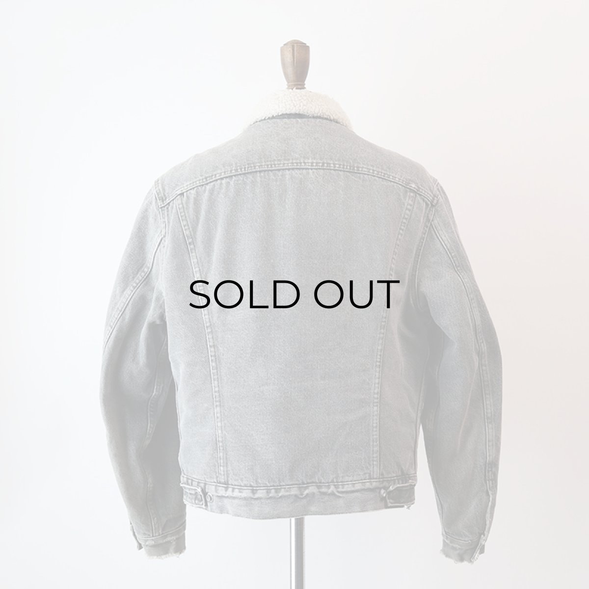 画像18: 80's LEVI'S 70608 BLACK DENIM BOA LINING SHERPA JACKET "MADE IN USA" (18)