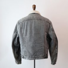 画像18: 80's LEVI'S 70608 BLACK DENIM BOA LINING SHERPA JACKET "MADE IN USA" (18)