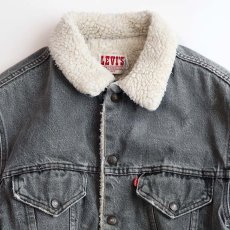 画像5: 80's LEVI'S 70608 BLACK DENIM BOA LINING SHERPA JACKET "MADE IN USA" (5)