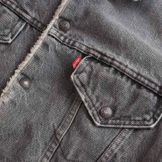 画像8: 80's LEVI'S 70608 BLACK DENIM BOA LINING SHERPA JACKET "MADE IN USA" (8)