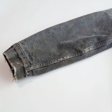 画像13: 80's LEVI'S 70608 BLACK DENIM BOA LINING SHERPA JACKET "MADE IN USA" (13)