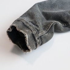 画像14: 80's LEVI'S 70608 BLACK DENIM BOA LINING SHERPA JACKET "MADE IN USA" (14)