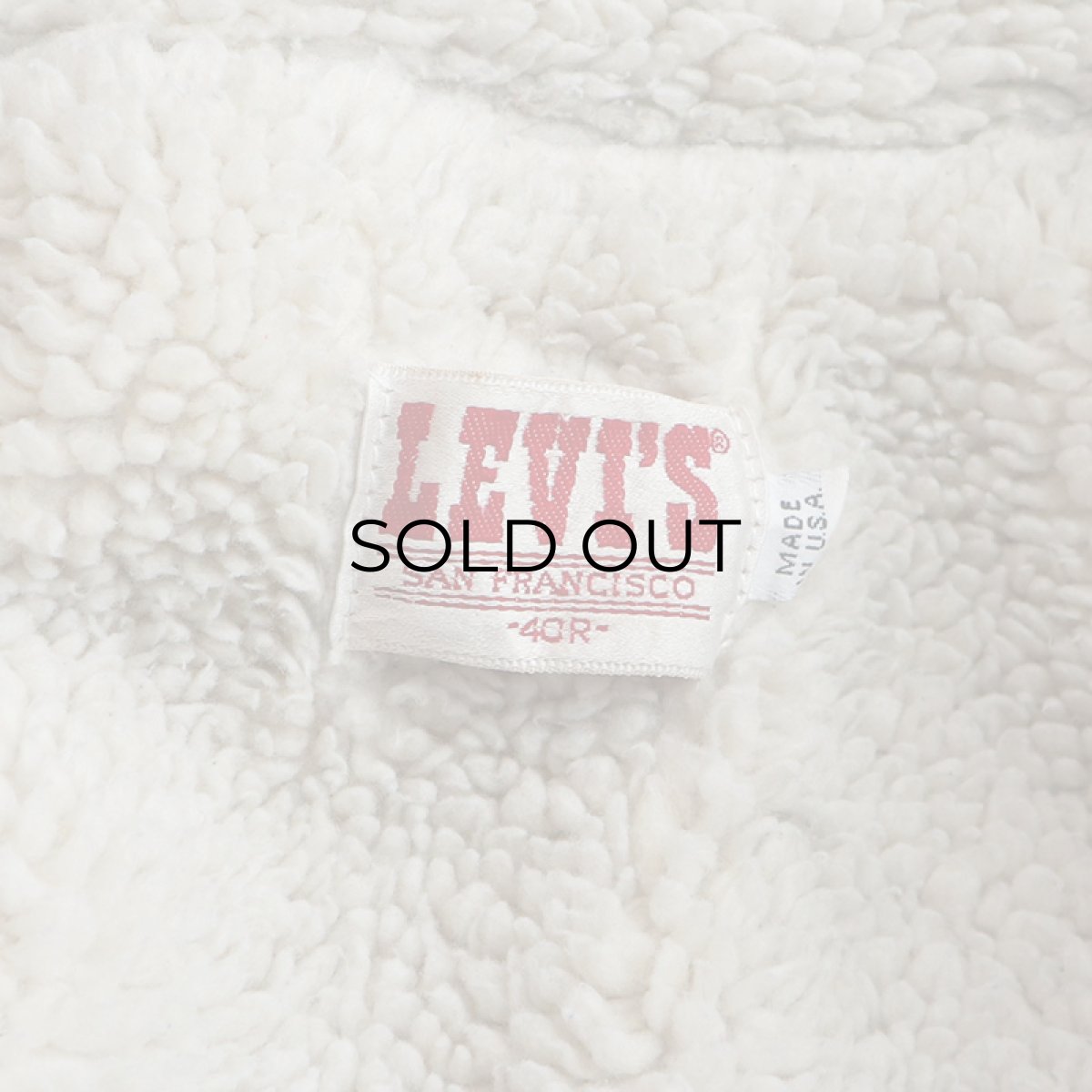 画像10: 80's LEVI'S 70608 BLACK DENIM BOA LINING SHERPA JACKET "MADE IN USA" (10)