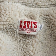 画像10: 80's LEVI'S 70608 BLACK DENIM BOA LINING SHERPA JACKET "MADE IN USA" (10)