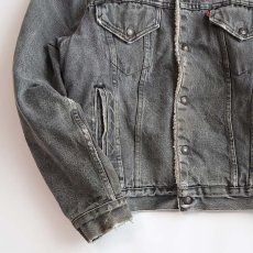 画像6: 80's LEVI'S 70608 BLACK DENIM BOA LINING SHERPA JACKET "MADE IN USA" (6)