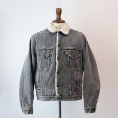 画像16: 80's LEVI'S 70608 BLACK DENIM BOA LINING SHERPA JACKET "MADE IN USA" (16)