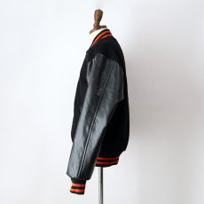 画像15: 〜90's awards USA WOOL MELTON QUILTED LINING FAKE LEATHER SLEEVE VARSITY JACKET "MADE IN USA" (15)