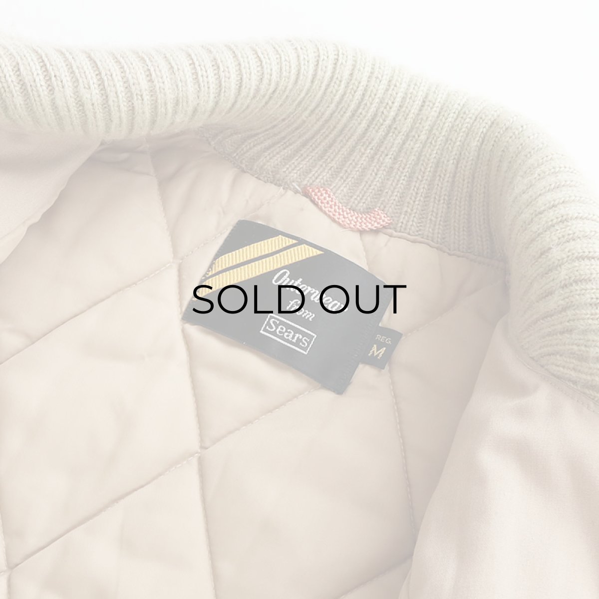 画像7: 〜80's Sears QUILTED LINING RIB SHAWL COLLAR CAR COAT (7)