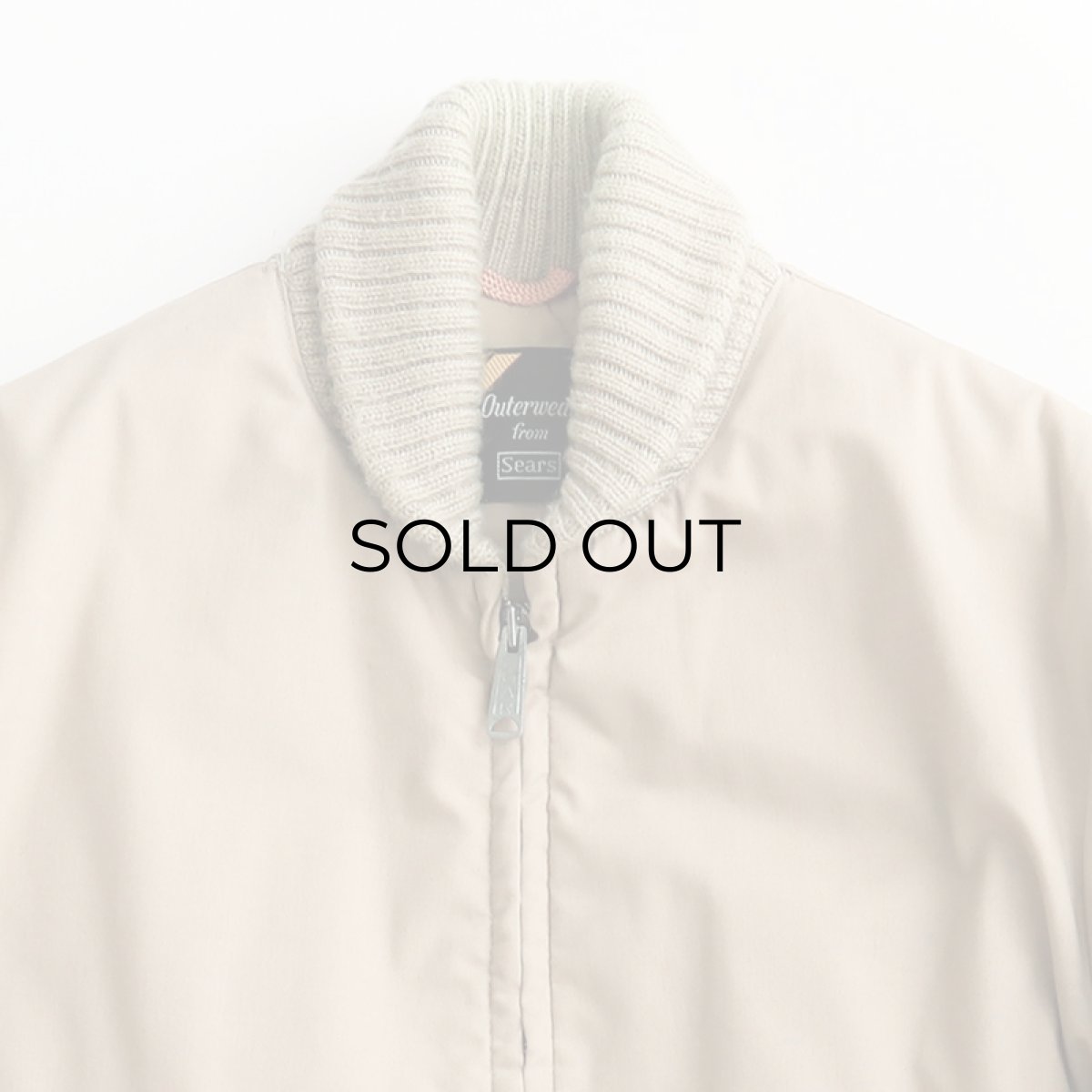 画像4: 〜80's Sears QUILTED LINING RIB SHAWL COLLAR CAR COAT (4)