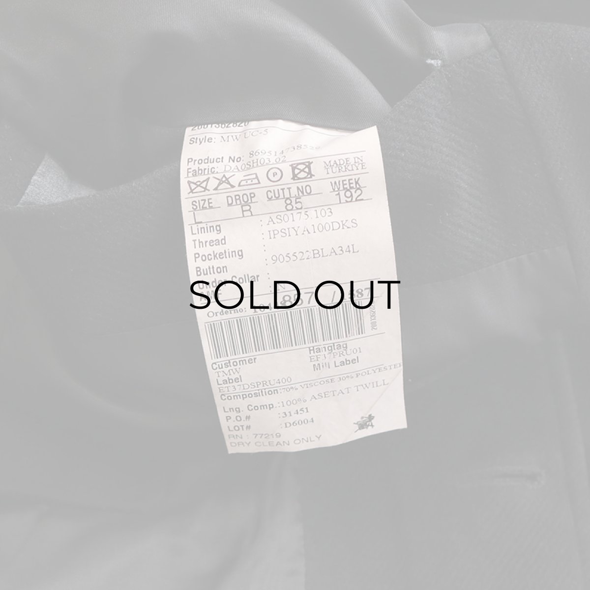 画像10: PRONTO UOMO RAYON POLYESTER VELOUR JACKET (10)