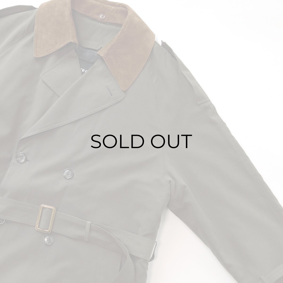 画像6: 〜90's pierre cardin PEACH SKIN TRENCH COAT with QUILTED LINER & SUEDE COLLAR (6)