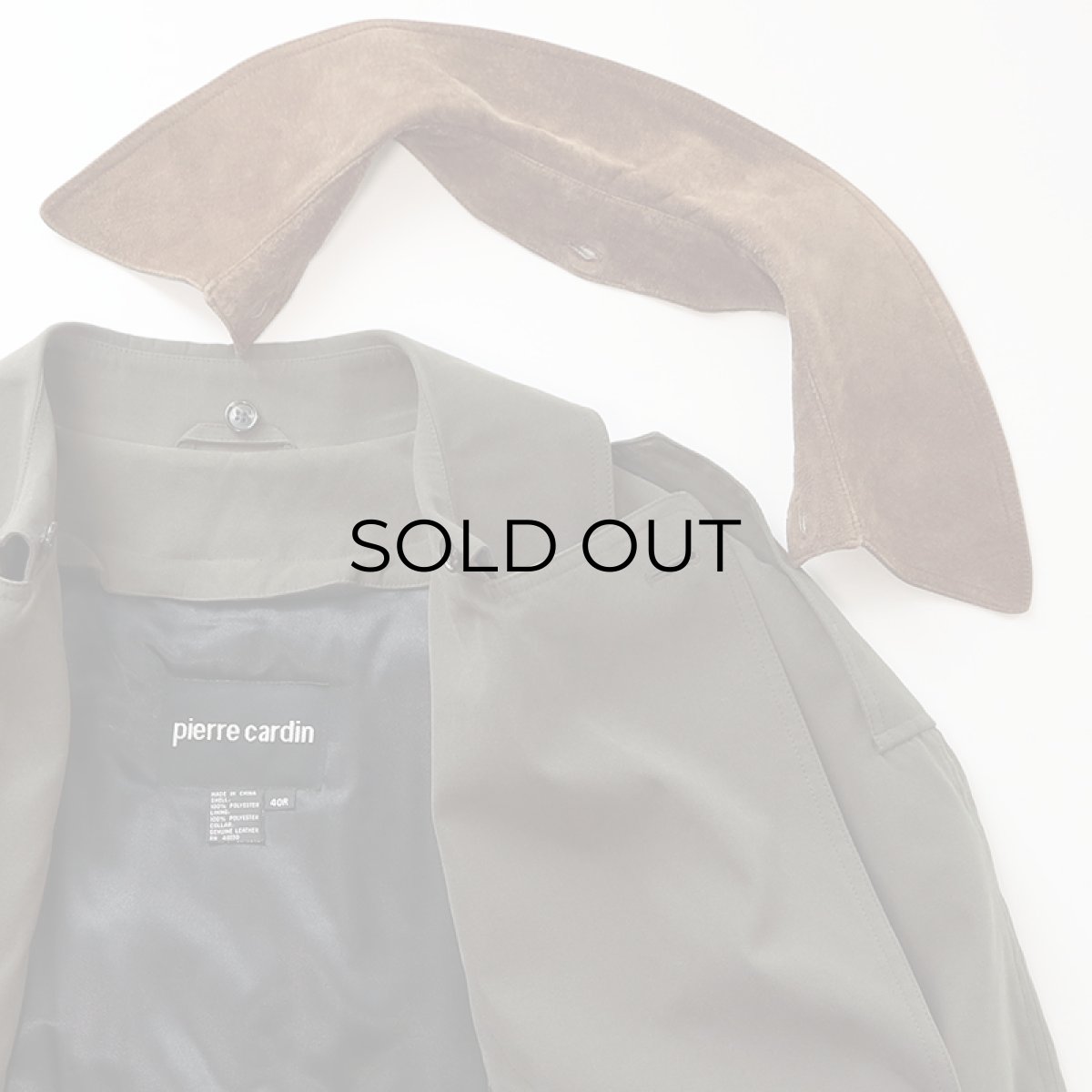 画像10: 〜90's pierre cardin PEACH SKIN TRENCH COAT with QUILTED LINER & SUEDE COLLAR (10)