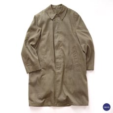 画像1: 60's UNKNOWN BRAND GLEN CHECK STAND FALL COLLAR COAT with BOA LINER (1)