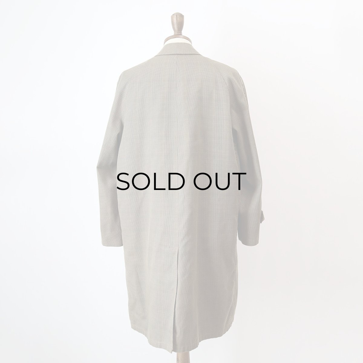 画像12: 60's UNKNOWN BRAND GLEN CHECK STAND FALL COLLAR COAT with BOA LINER (12)