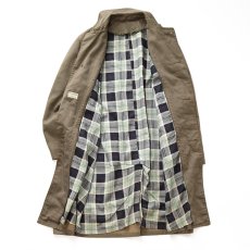 画像4: 60's UNKNOWN BRAND GLEN CHECK STAND FALL COLLAR COAT with BOA LINER (4)