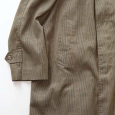 画像7: 60's UNKNOWN BRAND GLEN CHECK STAND FALL COLLAR COAT with BOA LINER (7)