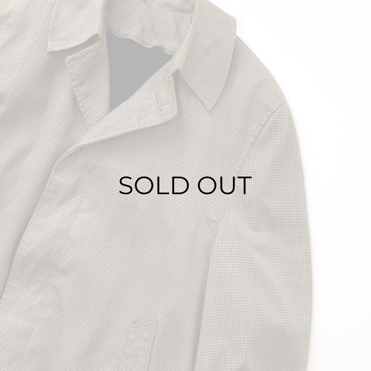 画像6: 60's UNKNOWN BRAND GLEN CHECK STAND FALL COLLAR COAT with BOA LINER (6)