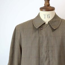 画像9: 60's UNKNOWN BRAND GLEN CHECK STAND FALL COLLAR COAT with BOA LINER (9)