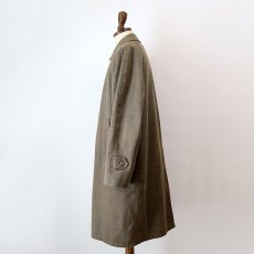 画像11: 60's UNKNOWN BRAND GLEN CHECK STAND FALL COLLAR COAT with BOA LINER (11)