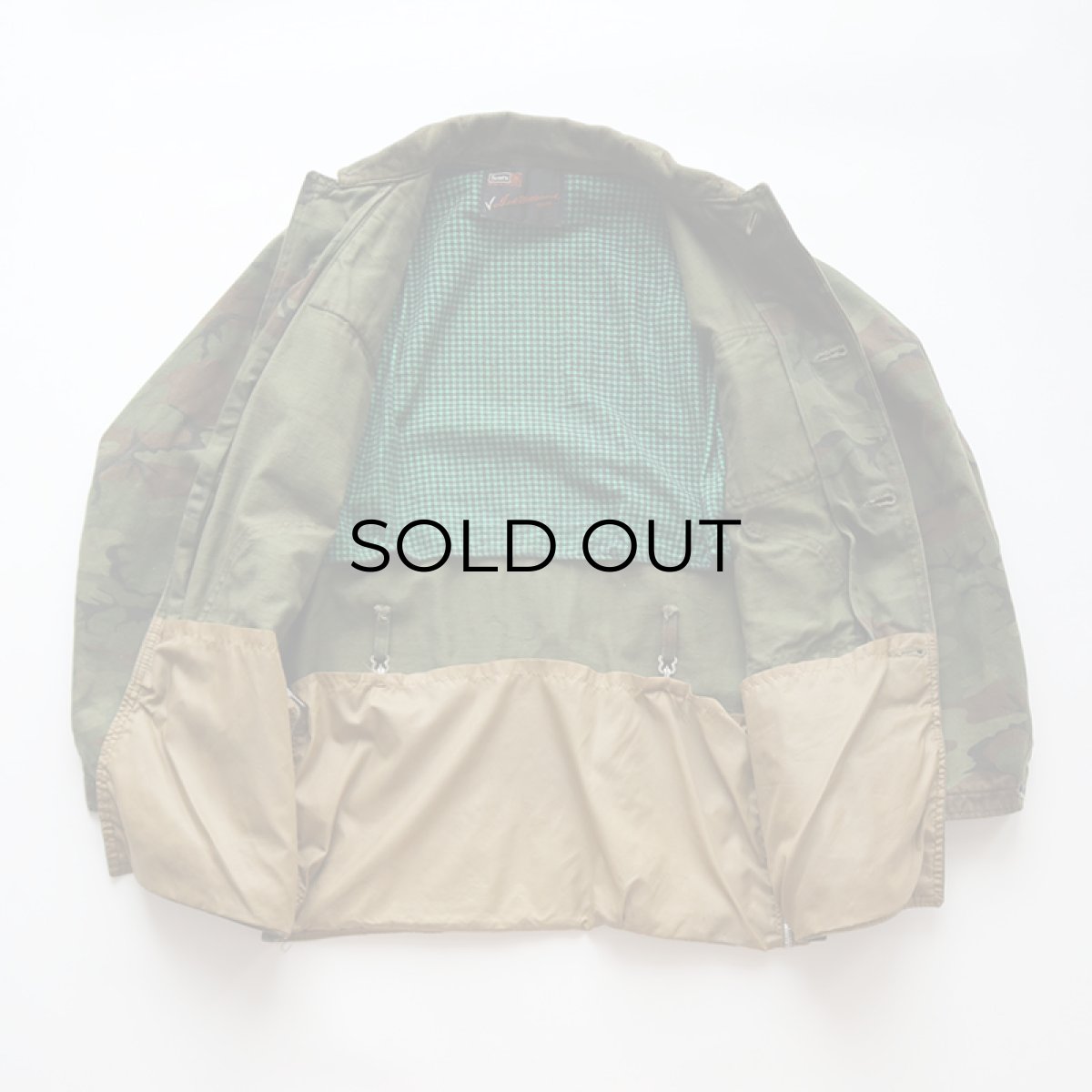 画像2: 〜70's SEARS "Ted Williams BRAND" COTTON DRILL LEAF CAMOUFLAGE HUNTING JACKET (2)