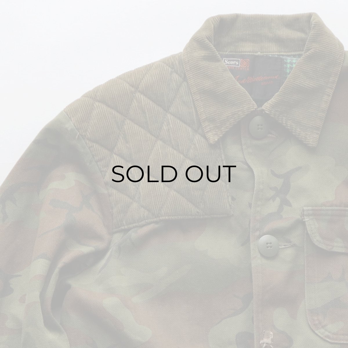 画像4: 〜70's SEARS "Ted Williams BRAND" COTTON DRILL LEAF CAMOUFLAGE HUNTING JACKET (4)