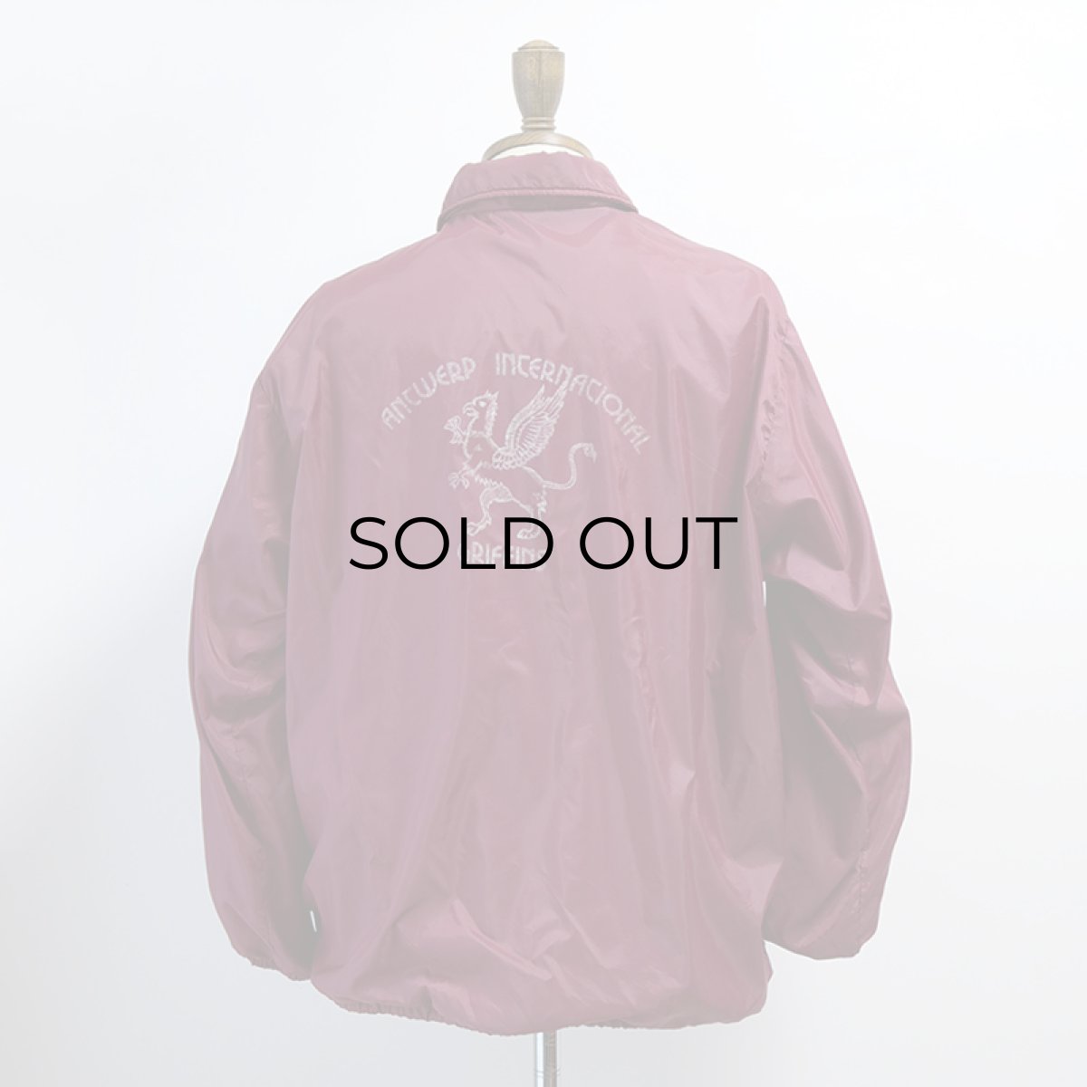 画像14: 70's ARISTO JAC by Hilton NYLON BACK PRINT FLANNEL LINING SNAP COACH JACKET "ANTWERP INTERNATIONAL" (14)