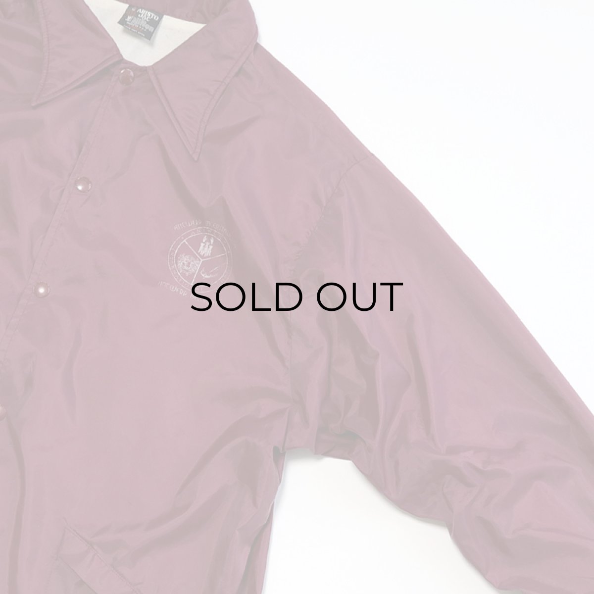 画像4: 70's ARISTO JAC by Hilton NYLON BACK PRINT FLANNEL LINING SNAP COACH JACKET "ANTWERP INTERNATIONAL" (4)