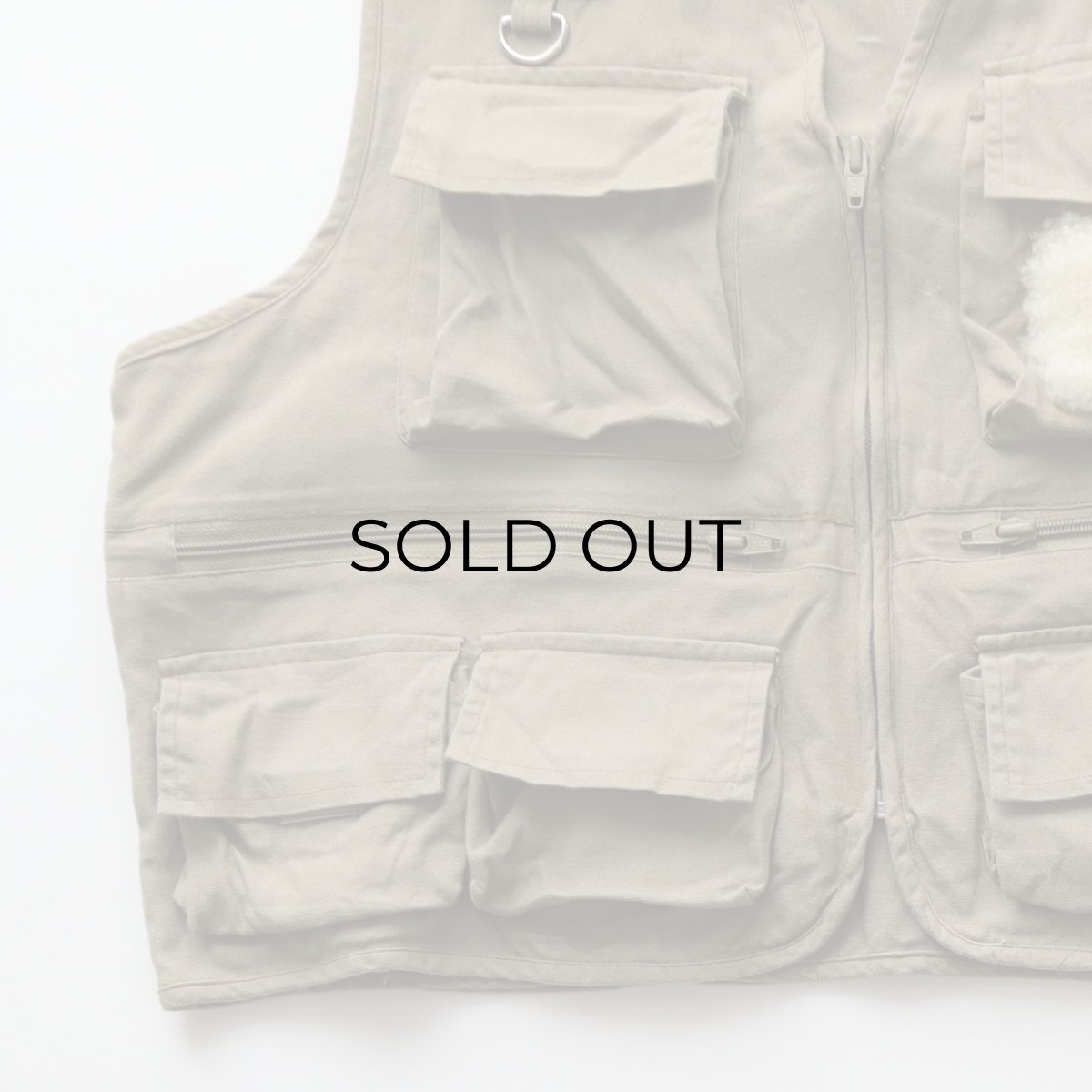 画像5: 90's BLACK SHEEP COTTON Lt. CANVAS FISHING VEST (5)