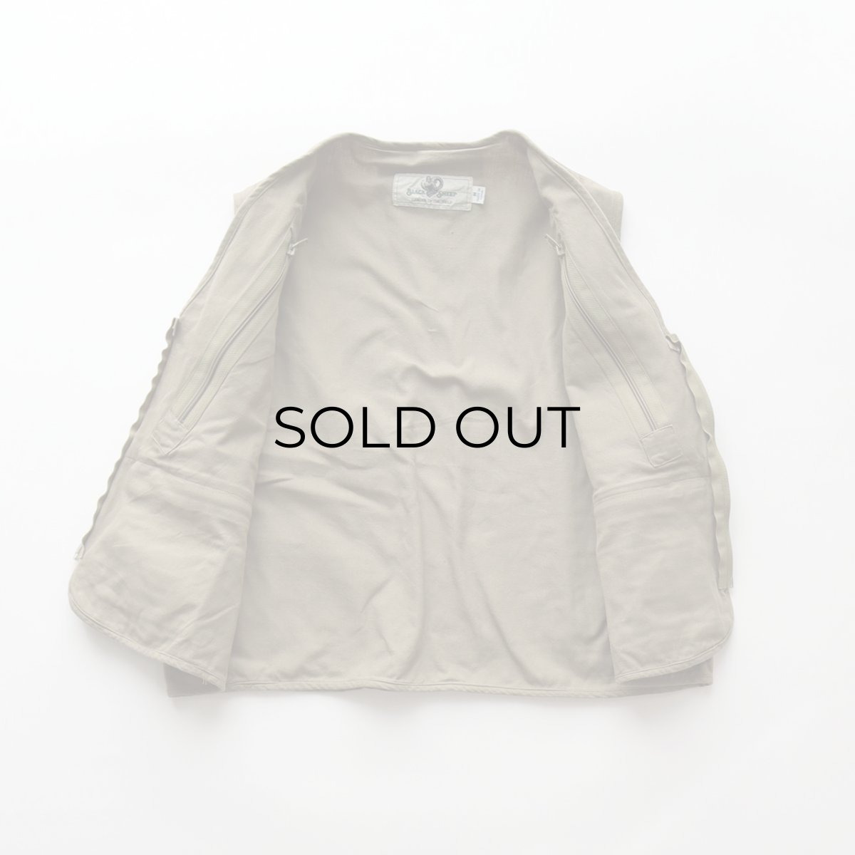 画像2: 90's BLACK SHEEP COTTON Lt. CANVAS FISHING VEST (2)