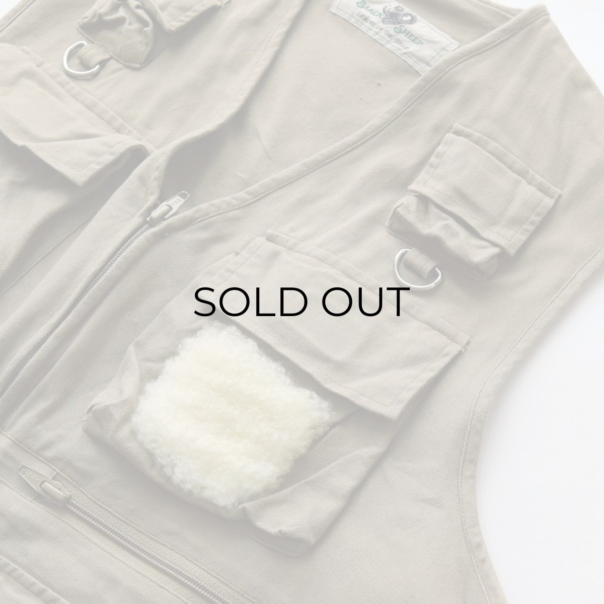 画像4: 90's BLACK SHEEP COTTON Lt. CANVAS FISHING VEST (4)
