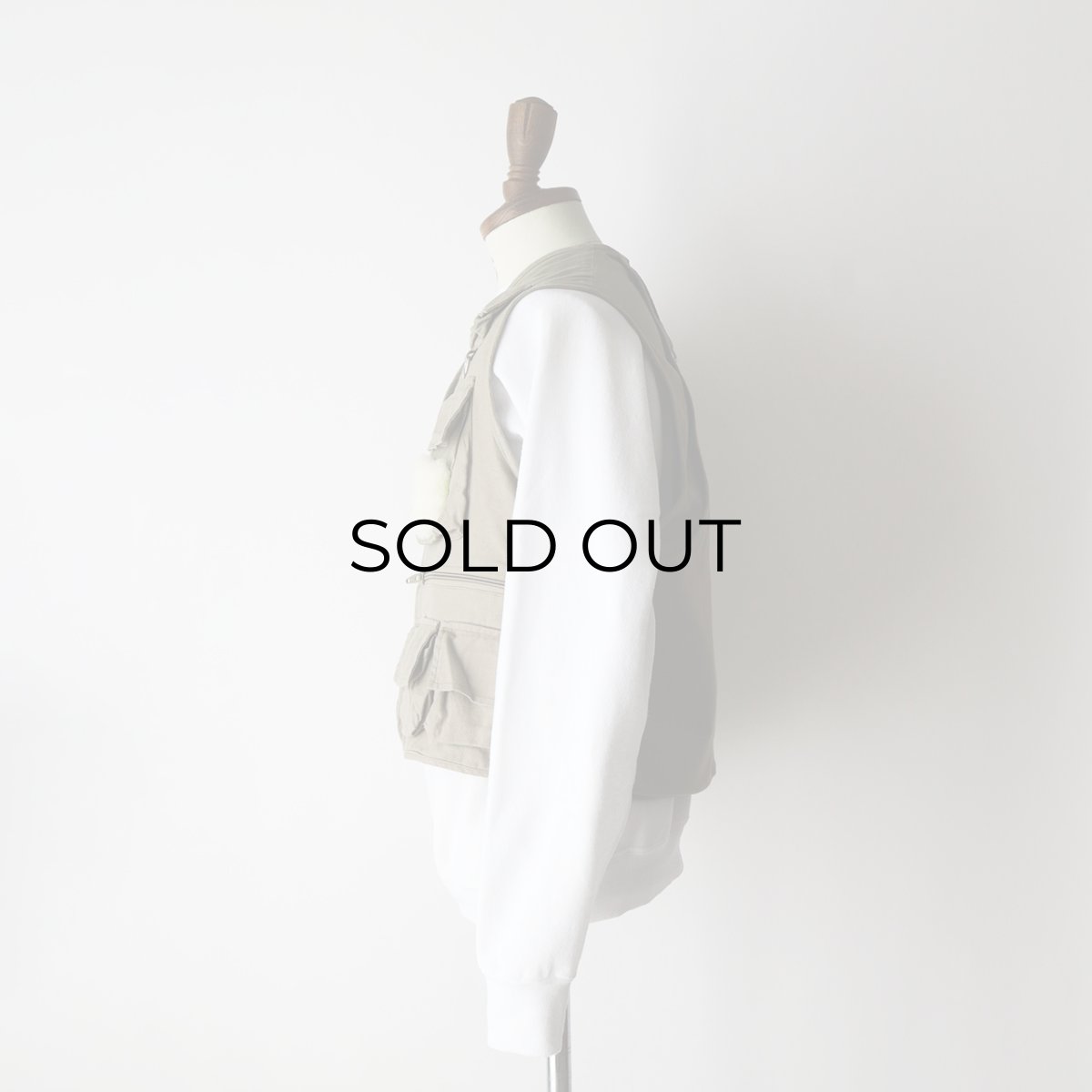 画像9: 90's BLACK SHEEP COTTON Lt. CANVAS FISHING VEST (9)