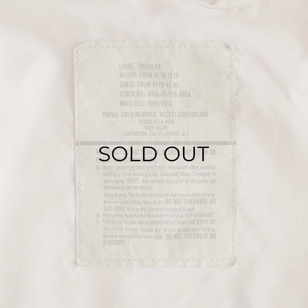 画像14: 00's US ARMY GORE-TEX DESERT CAMOUFLAGE COLD WEATHER PARKA 【SIZE : LARGE-REGULAR】 (14)