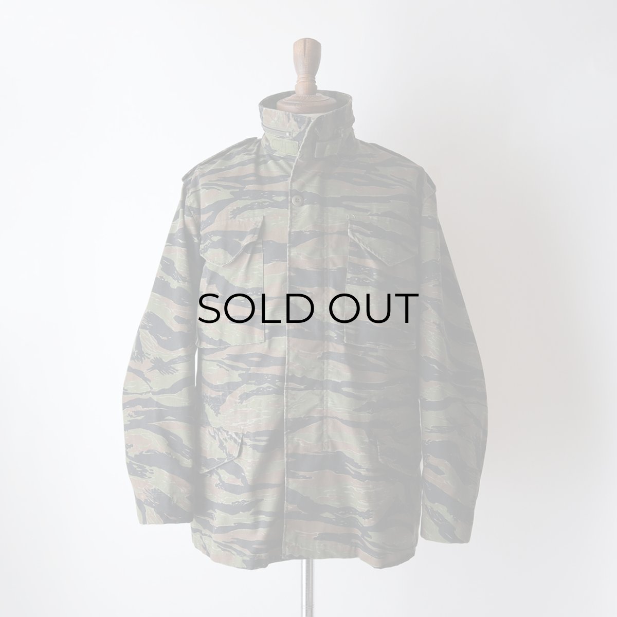 画像14: 〜00's ALPHA M-65 style TIGER STRIPE CAMOUFLAGE FIELD JACKET "MADE IN USA" 【SIZE : SMALL-REGULAR】 (14)