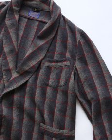 画像3: 50's PENDLETON WOOL OMBRE CHECK ROBE (3)