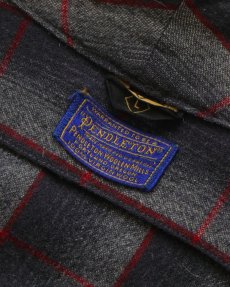画像7: 50's PENDLETON WOOL OMBRE CHECK ROBE (7)