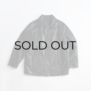 90's J.CREW LEATHER WOOL LINING CAR COAT,USED/VINTAGE (Men's
