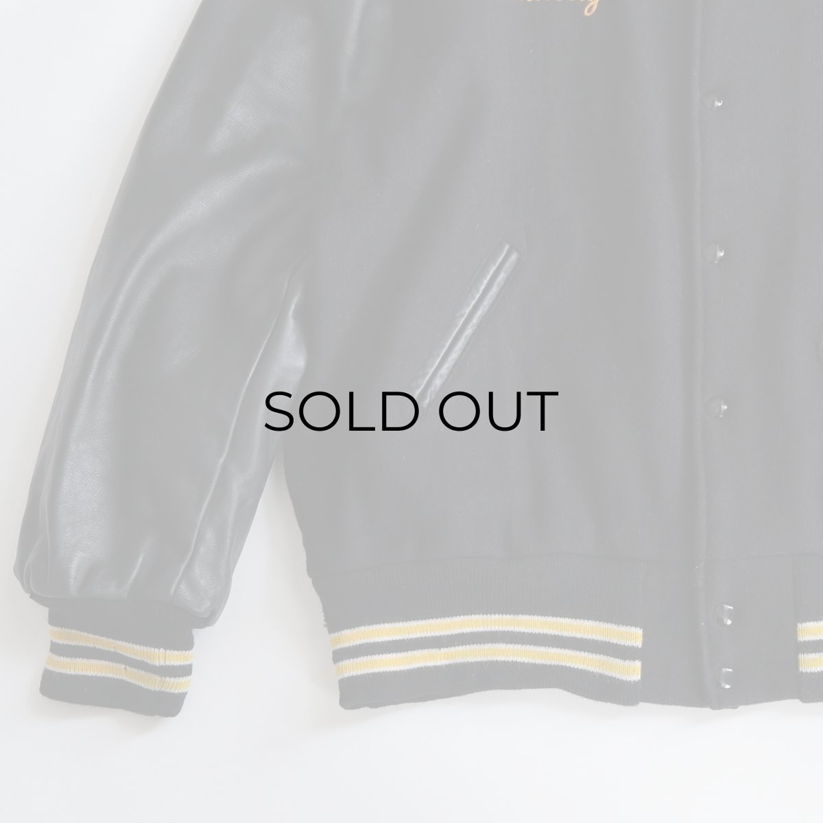 画像5: 〜90's ATHLETES CORNER WOOL MELTON BACK LETTERED LEATHER SLEEVE VARSITY JACKET "MADE IN USA" (5)