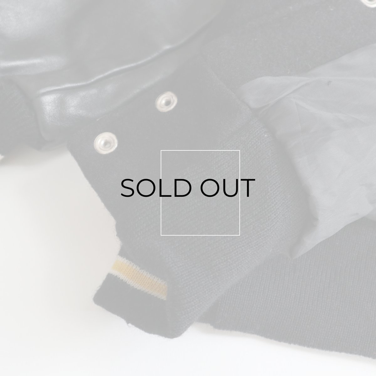 画像15: 〜90's ATHLETES CORNER WOOL MELTON BACK LETTERED LEATHER SLEEVE VARSITY JACKET "MADE IN USA" (15)