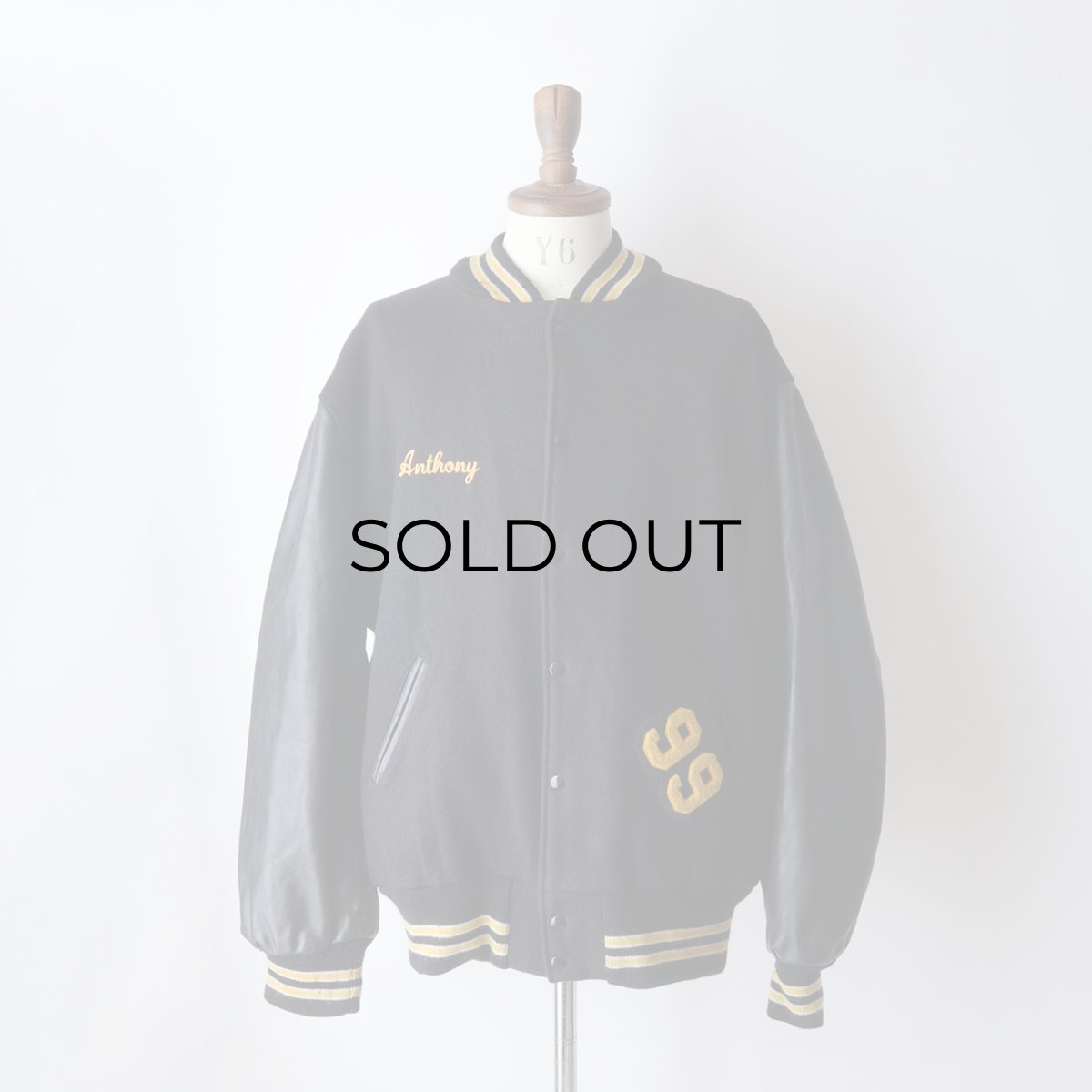 画像16: 〜90's ATHLETES CORNER WOOL MELTON BACK LETTERED LEATHER SLEEVE VARSITY JACKET "MADE IN USA" (16)