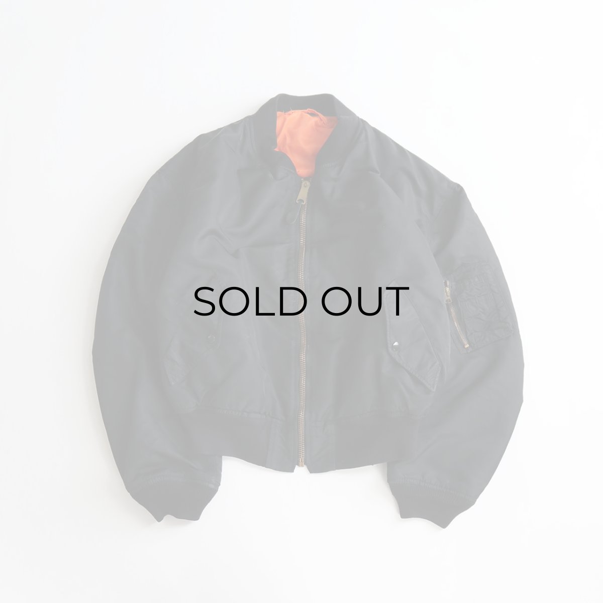 画像1: 80's SCHOTT BROS. INC. BLACK MA-1 style REVERSIBLE ZIP FLIGHT JACKET "MADE IN USA" (1)