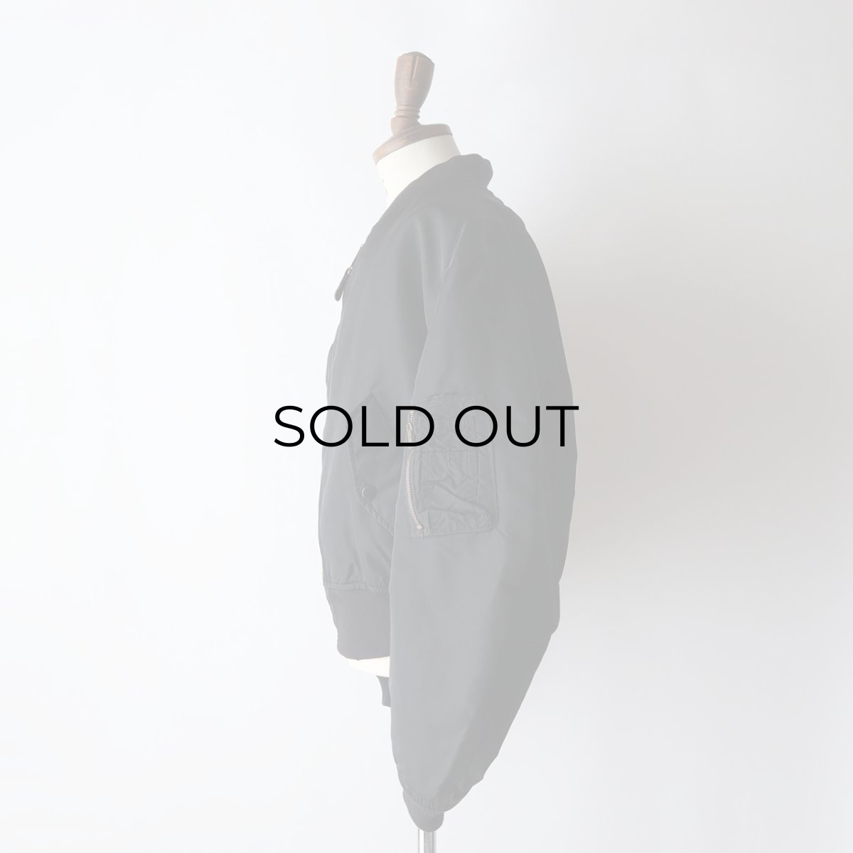 画像14: 80's SCHOTT BROS. INC. BLACK MA-1 style REVERSIBLE ZIP FLIGHT JACKET "MADE IN USA" (14)