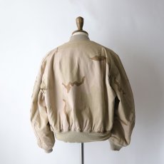 画像16: 〜90's ALPHA MA-1 style DESERT CAMOUFLAGE REVERSIBLE ZIP FLIGHT JACKET "MADE IN USA" (16)